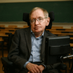 Stephen Hawking in a wheelchair
